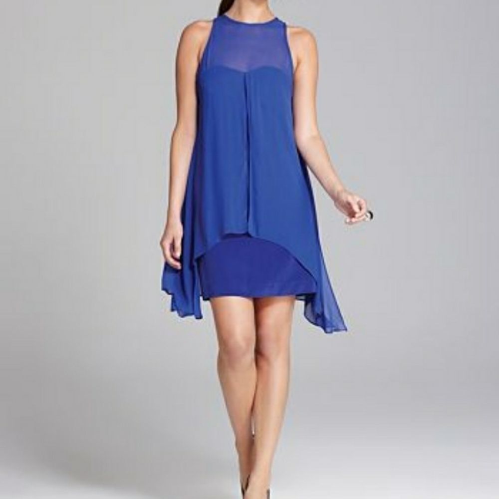 NICOLE MILLER WINDY SLEEVELESS BLUE DRESS